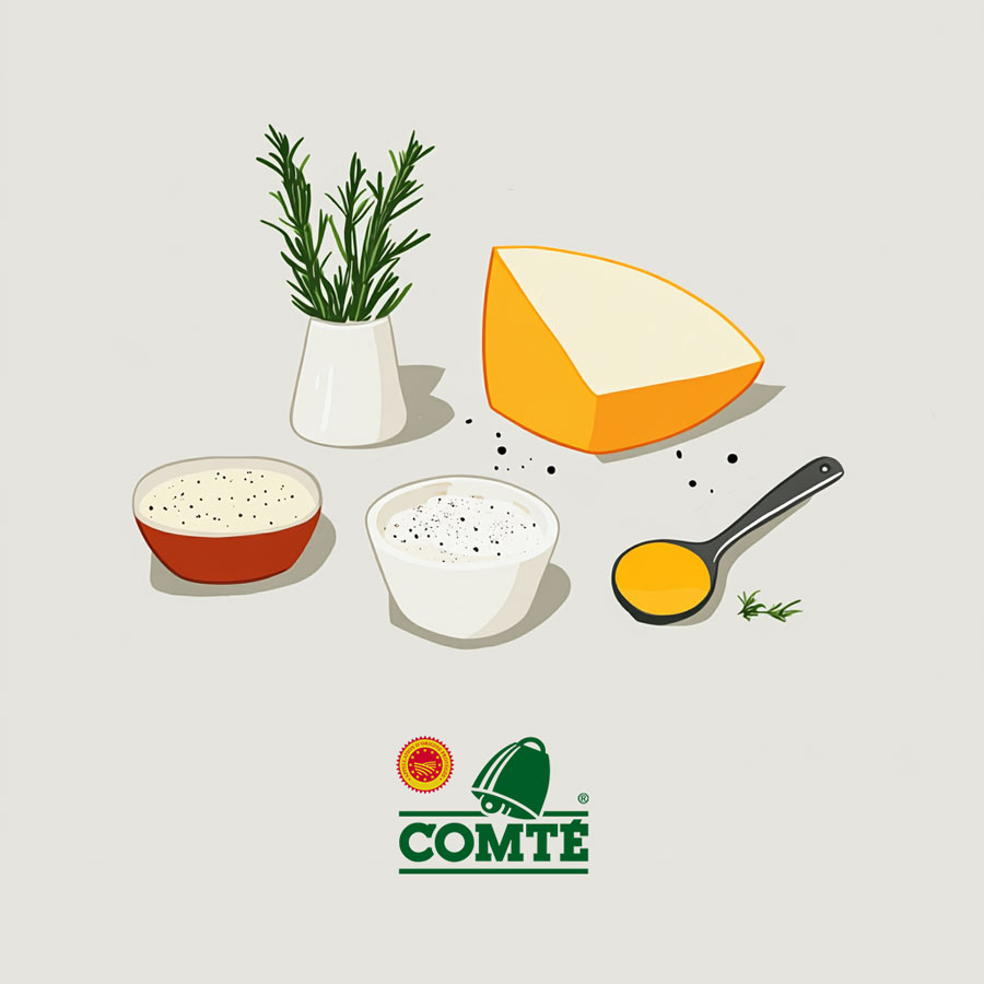 Carpaccio de corazón de buey / Tagetes / DOP Comté Rapé 36 meses