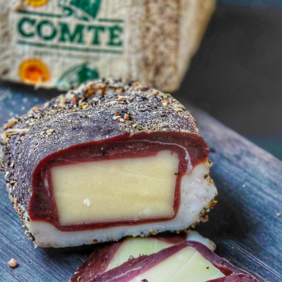 Pato seco con queso Comté