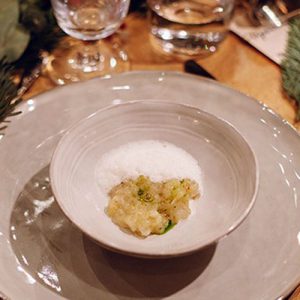 Tartar de queso comté y cigalas X Whoogy’s