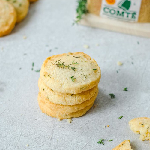 Galletas saladas con queso Comté