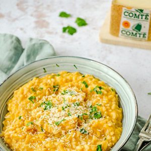 Risotto de otoño con queso Comté